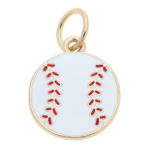 CANVAS STYLE CHARM BAR - Baseball Enamel Charm