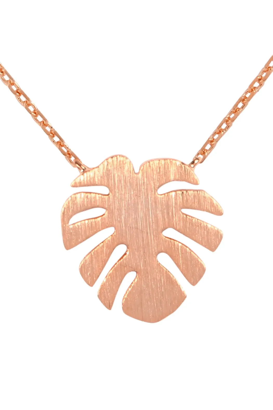Cast Fringe Leaf Pave Necklace