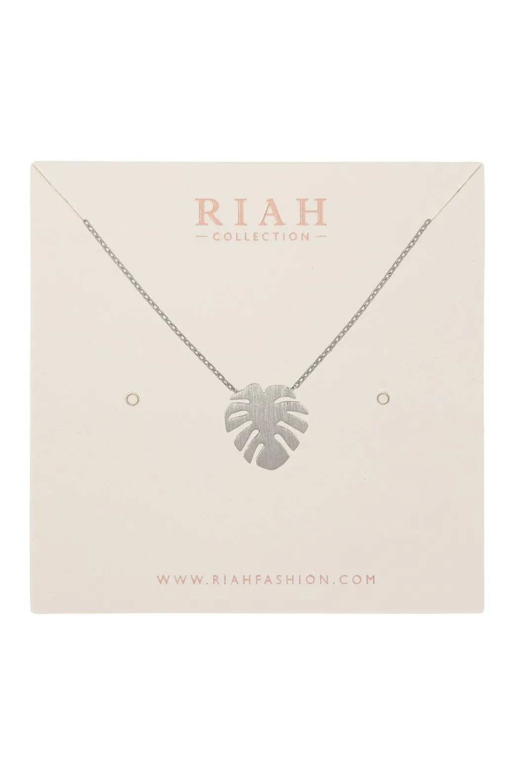 Cast Fringe Leaf Pave Necklace