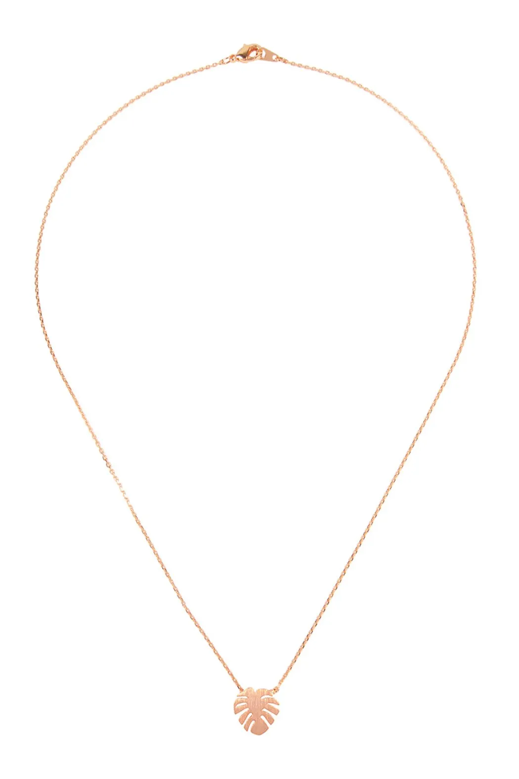 Cast Fringe Leaf Pave Necklace