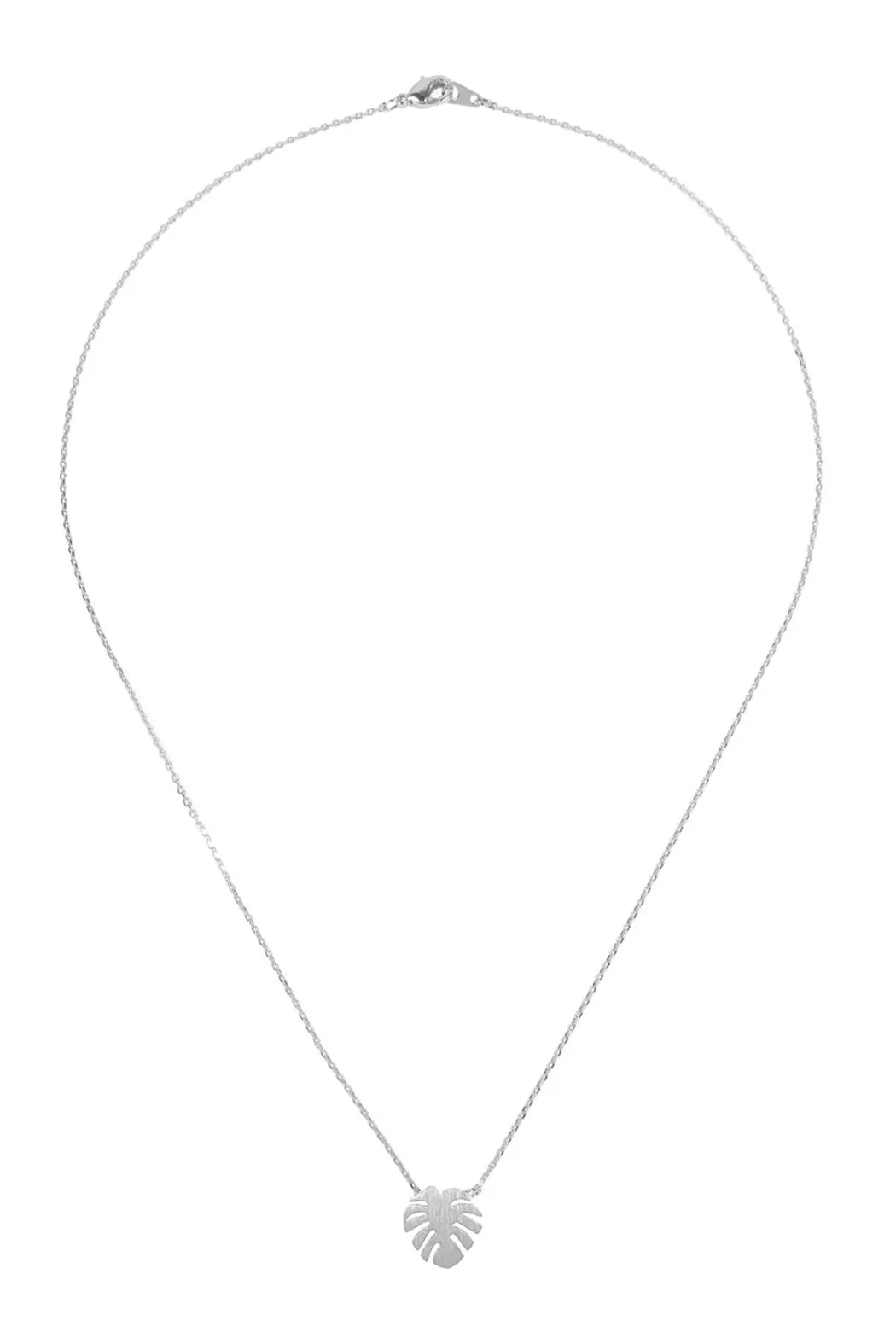 Cast Fringe Leaf Pave Necklace
