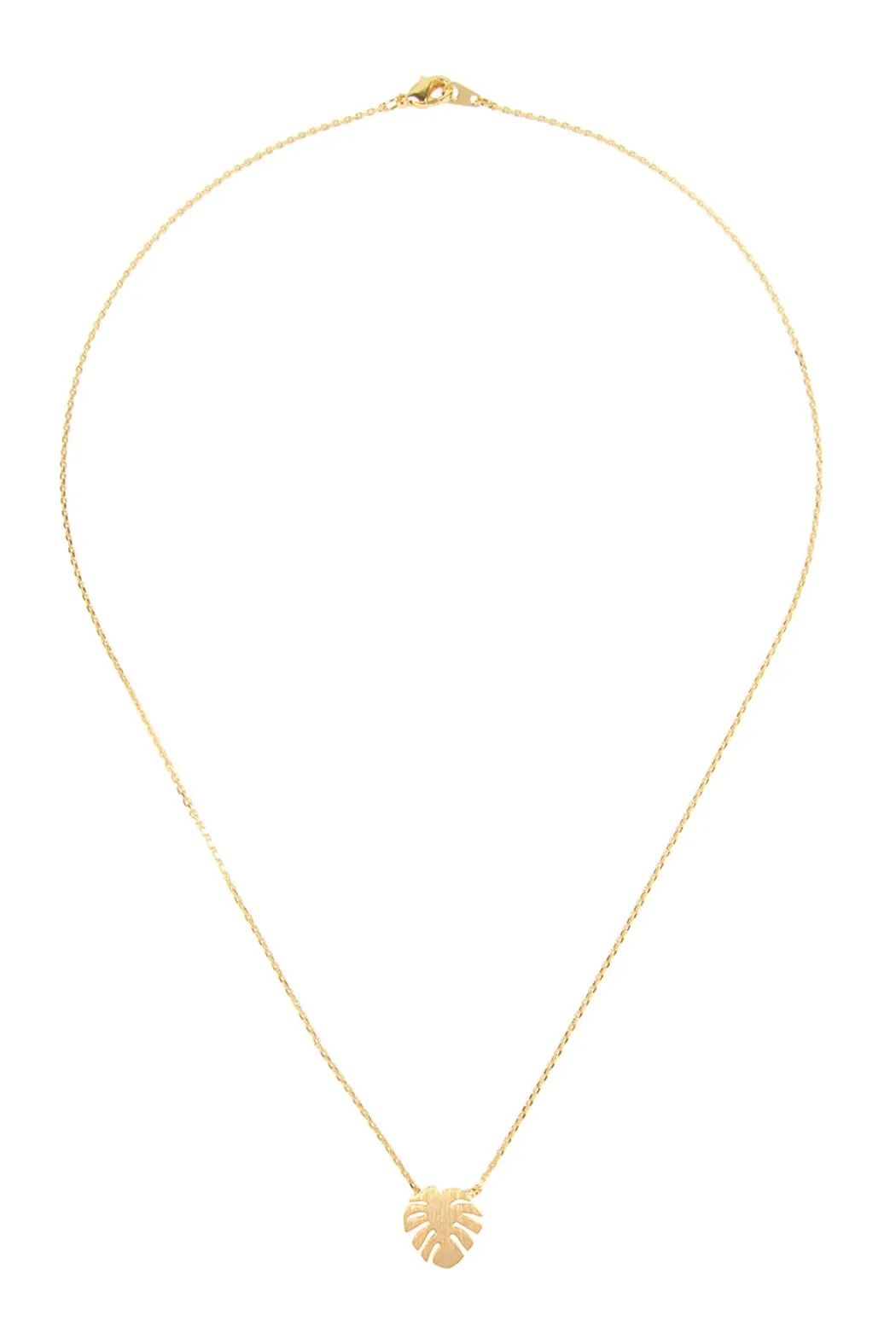 Cast Fringe Leaf Pave Necklace