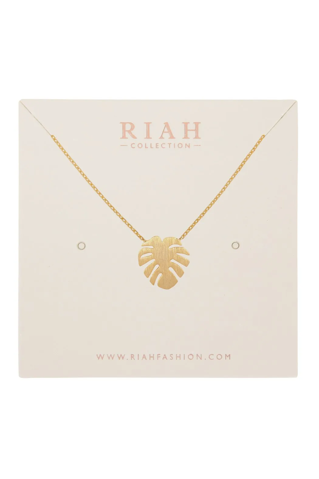 Cast Fringe Leaf Pave Necklace