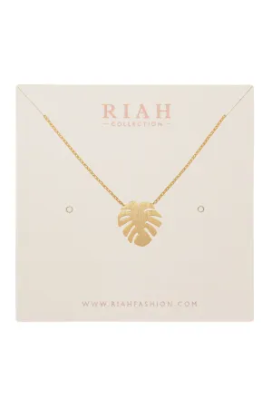Cast Fringe Leaf Pave Necklace
