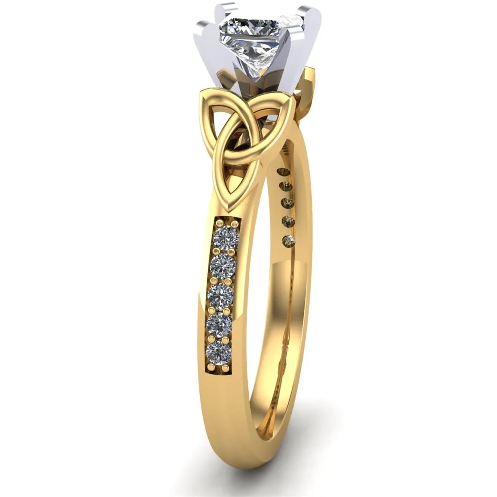 Celtic Engagement Ring AYLIN-1-YELLOW-PRINCESS