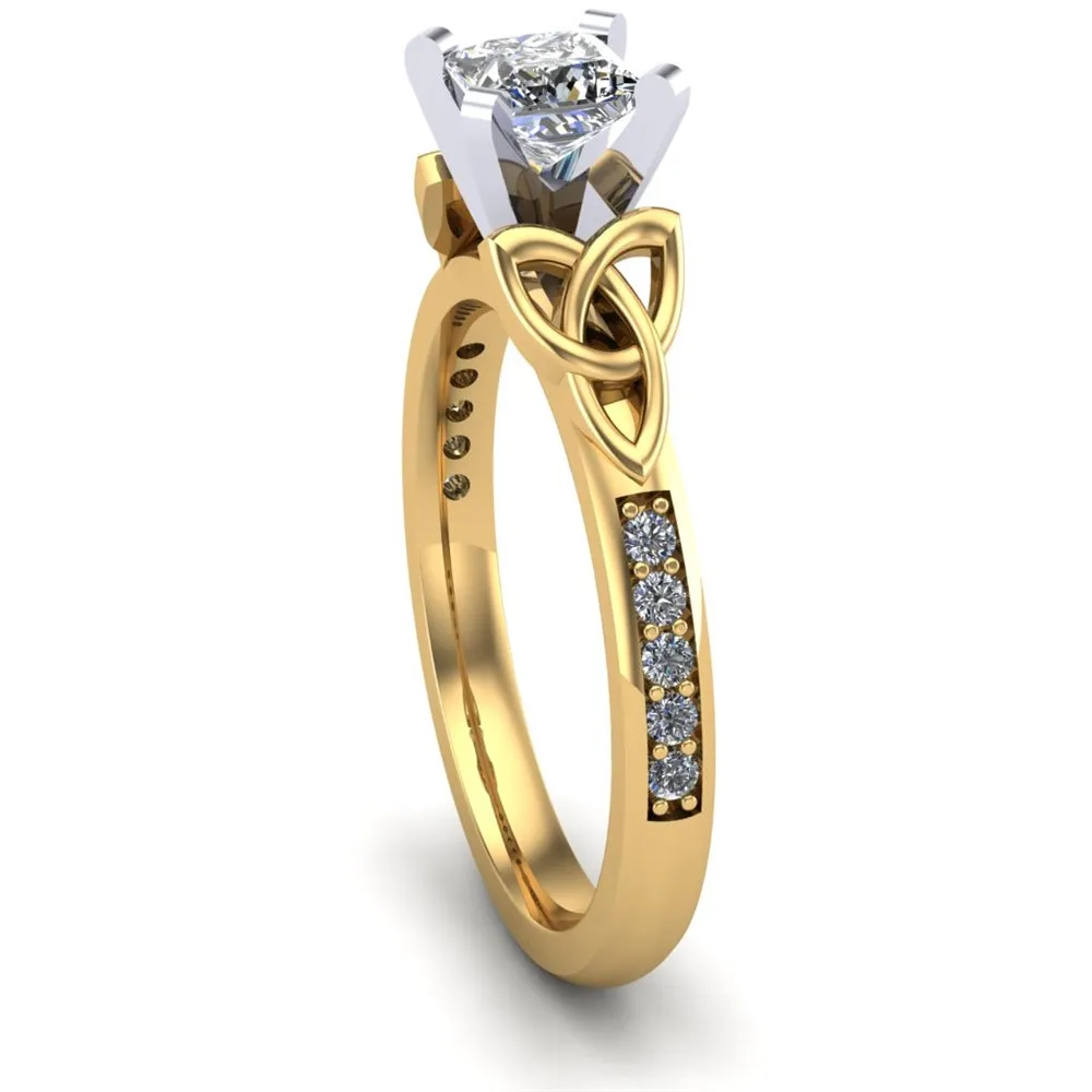 Celtic Engagement Ring AYLIN-1-YELLOW-PRINCESS