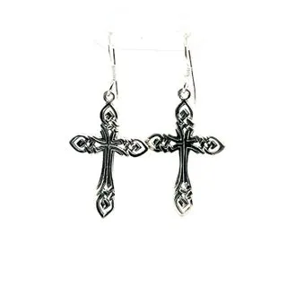 Celtic Knot Cross Earrings