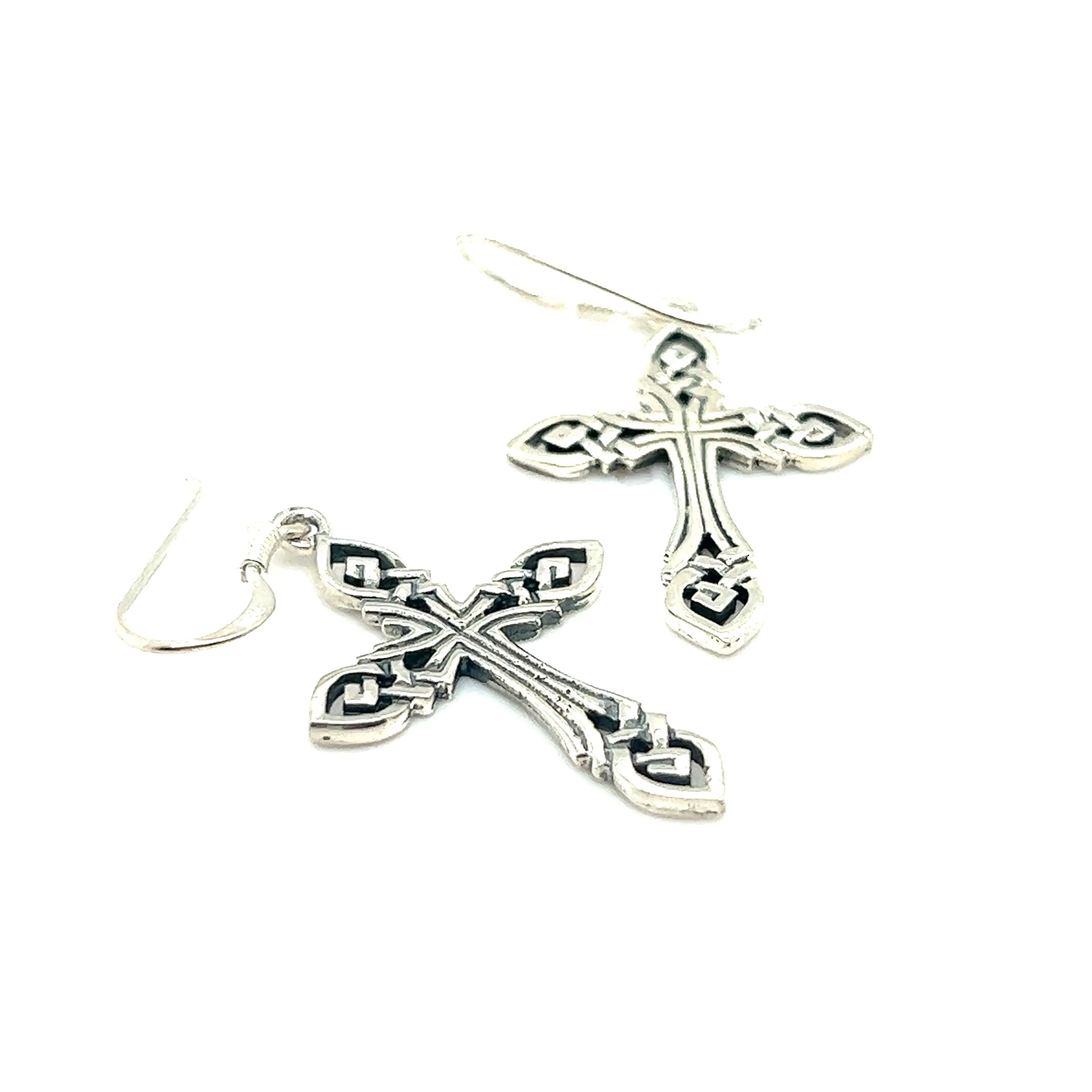 Celtic Knot Cross Earrings