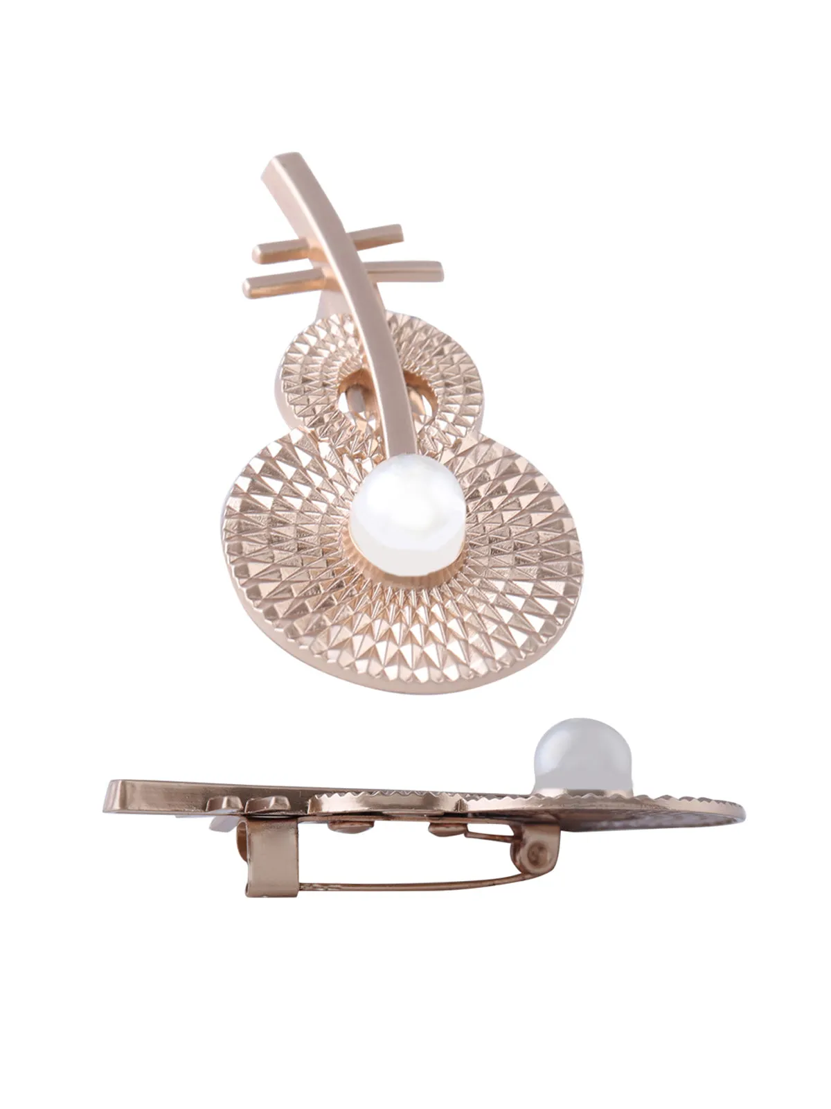Charming Guitar Styled Fashionable Pearl Brooch
