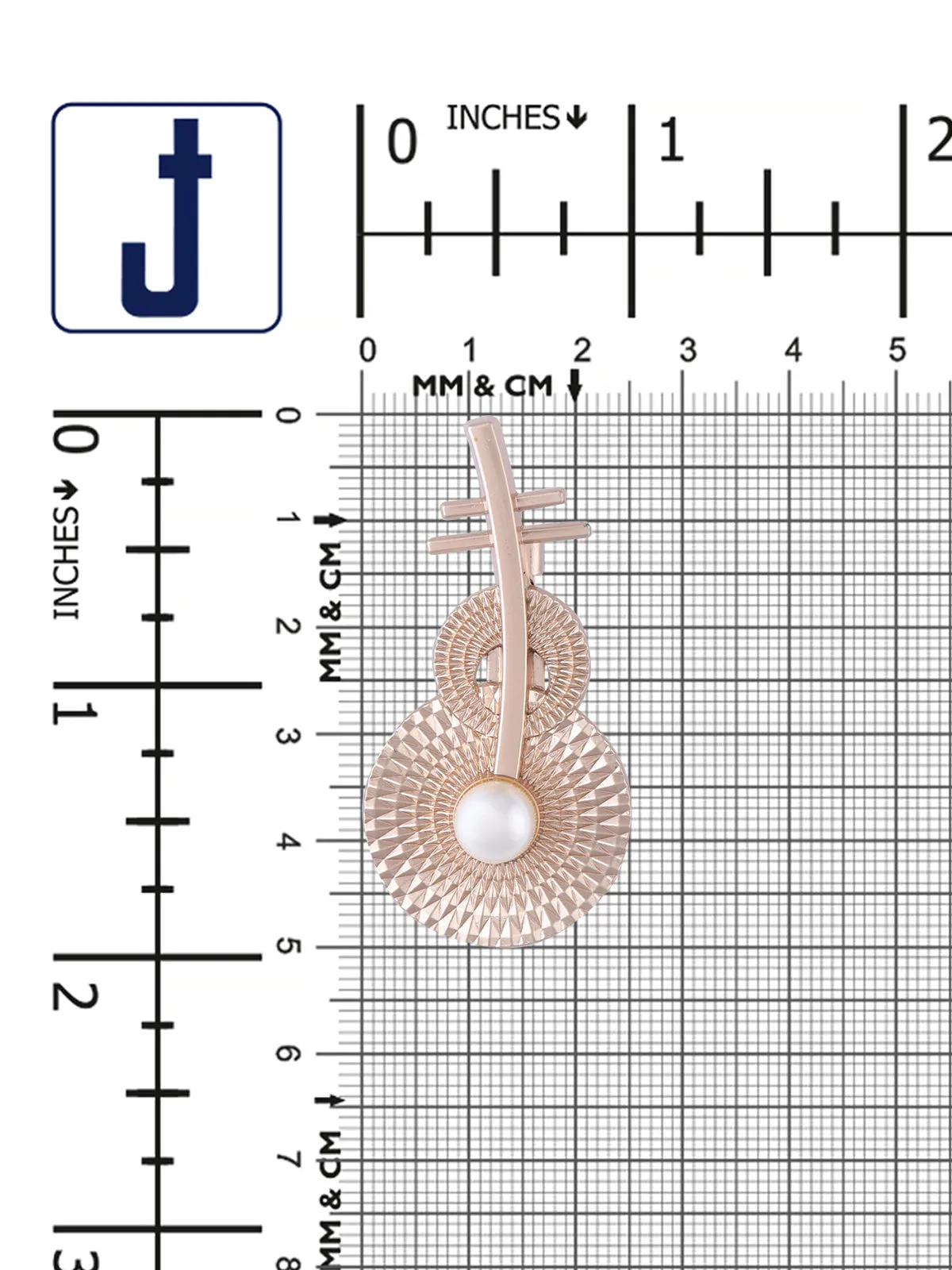 Charming Guitar Styled Fashionable Pearl Brooch