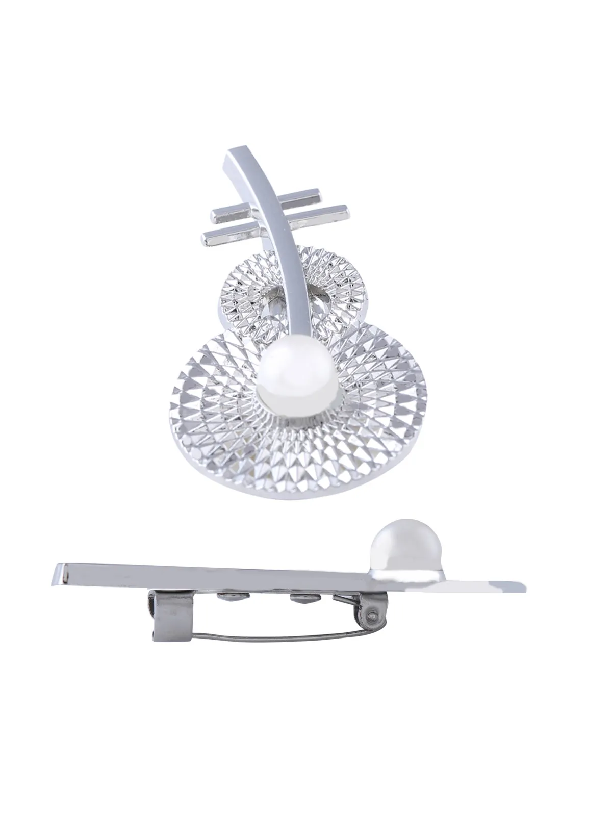 Charming Guitar Styled Fashionable Pearl Brooch