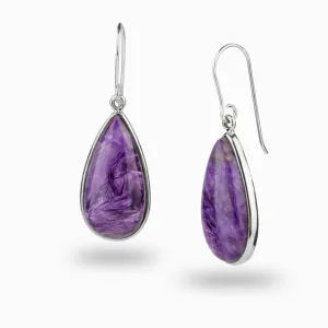 Charoite Drop Earrings