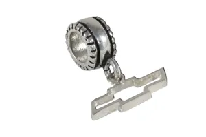 Chevy Bowtie Pandora-Style Antiqued Base Dangle Bead