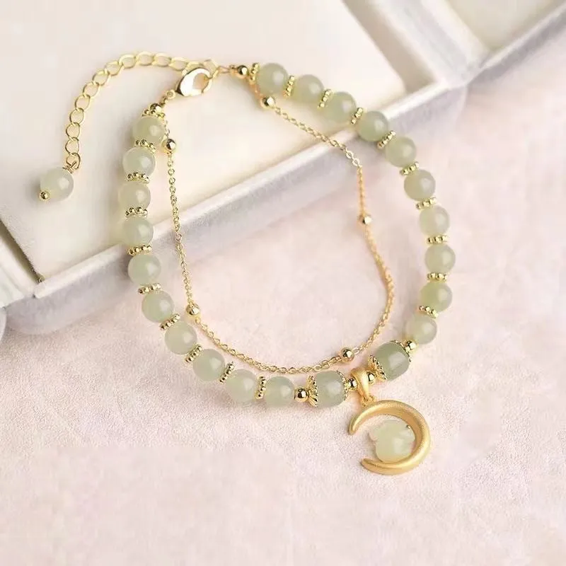 Chinese Style Jade Rabbit Bracelet