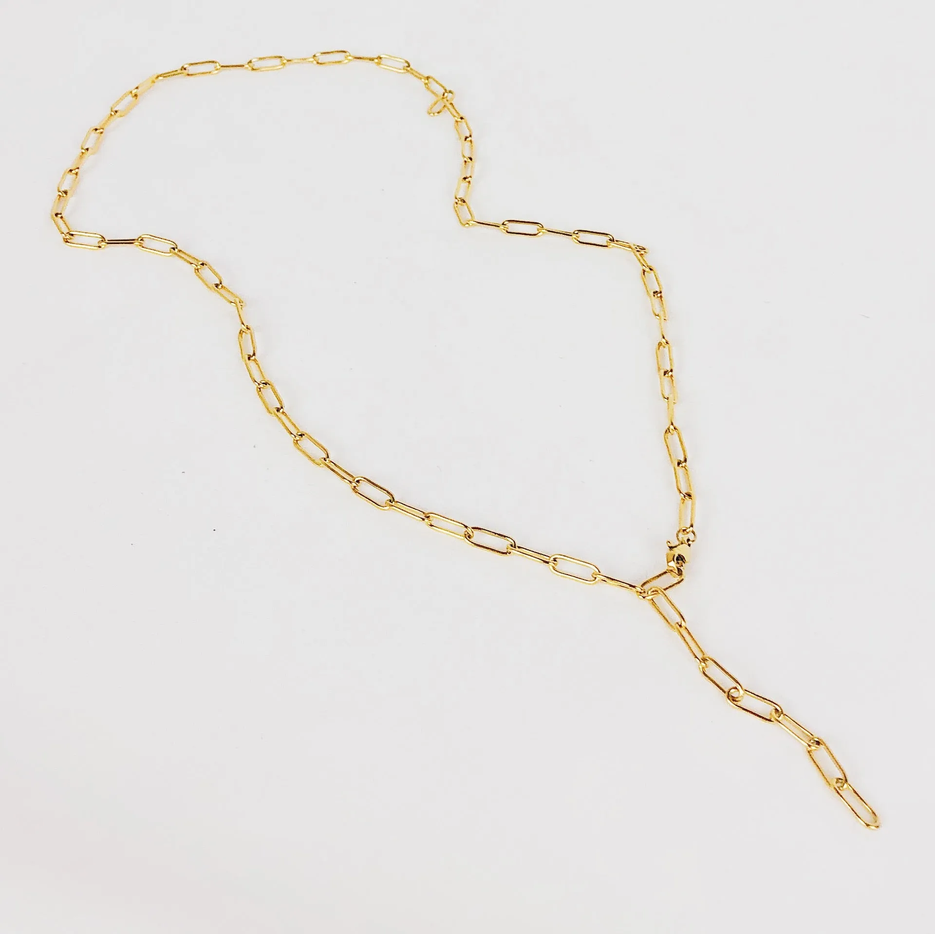 Chunky Chain Y Necklace Gold