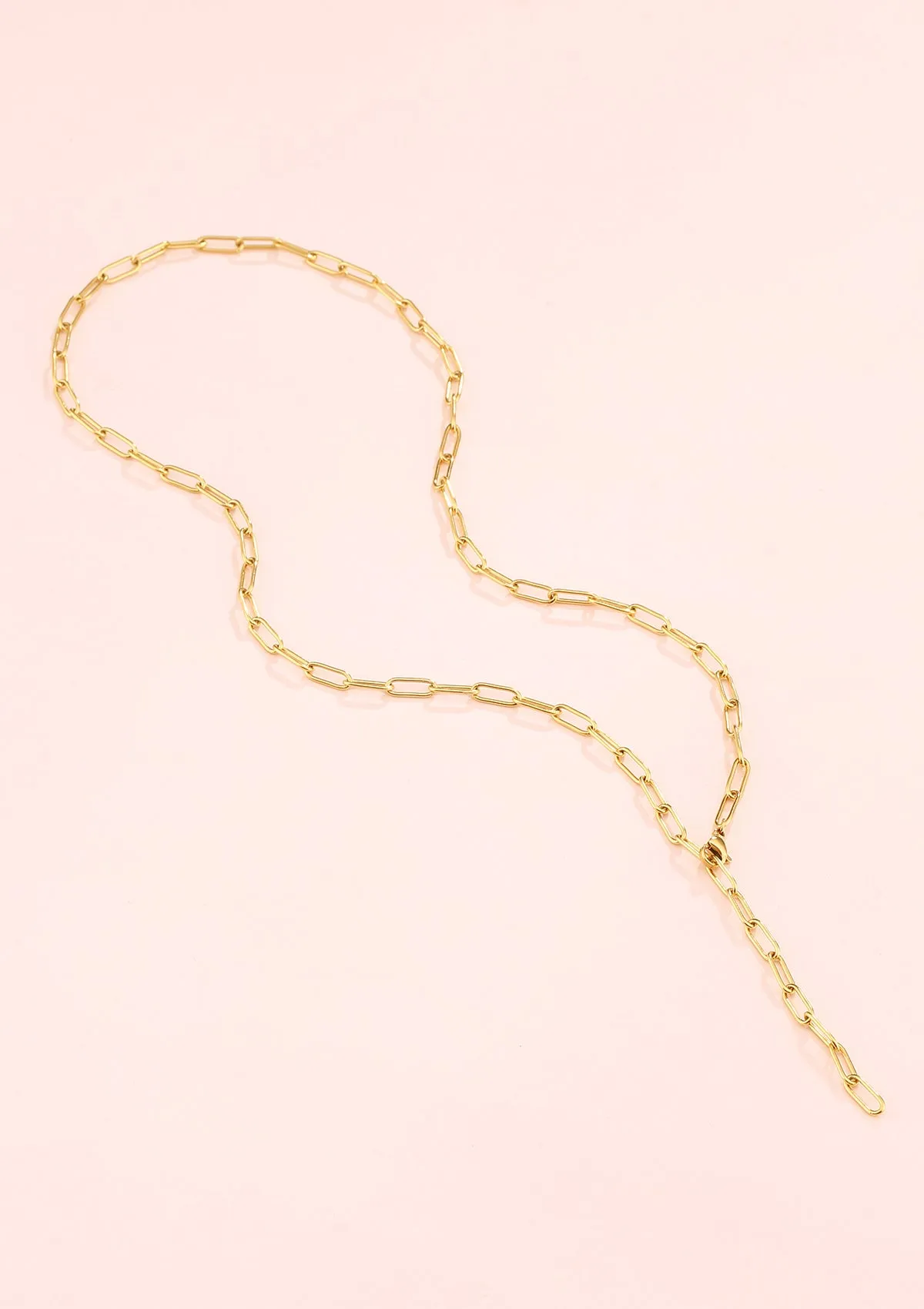 Chunky Chain Y Necklace Gold