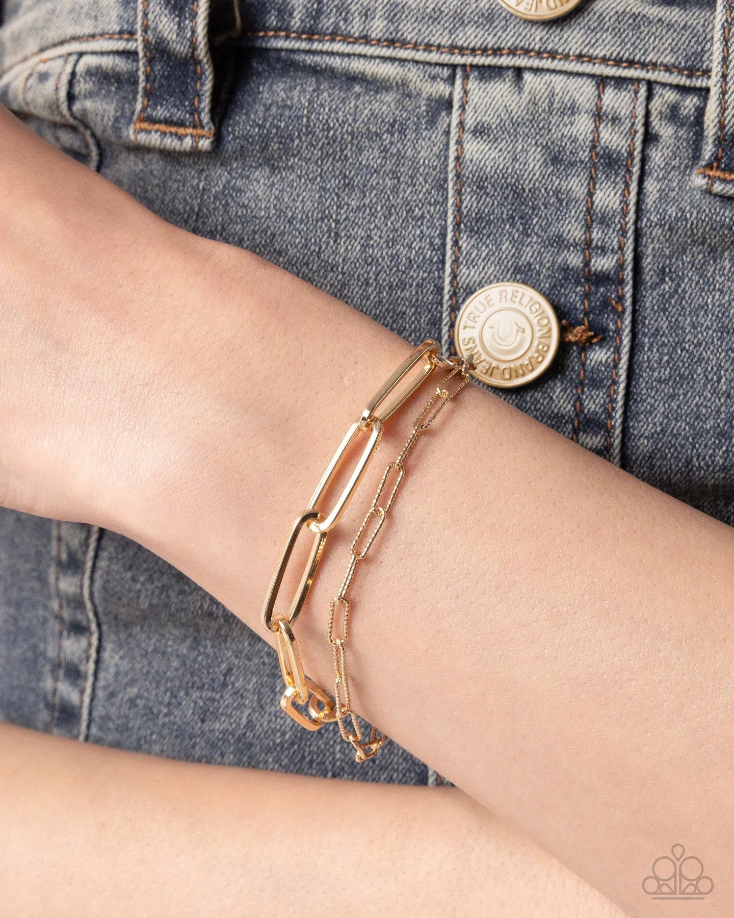 Complete Look - Gold Chain Necklace and Bracelet