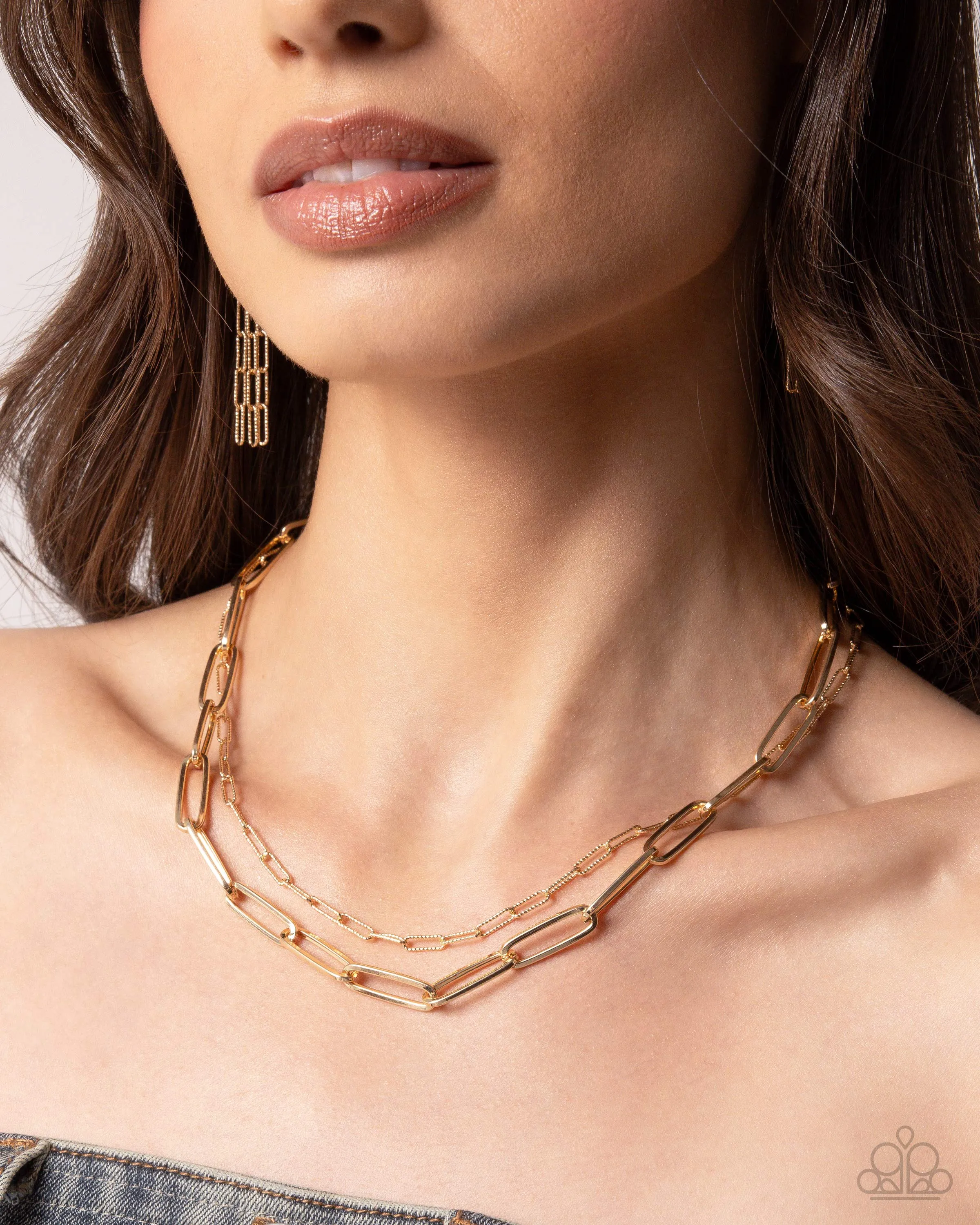 Complete Look - Gold Chain Necklace and Bracelet
