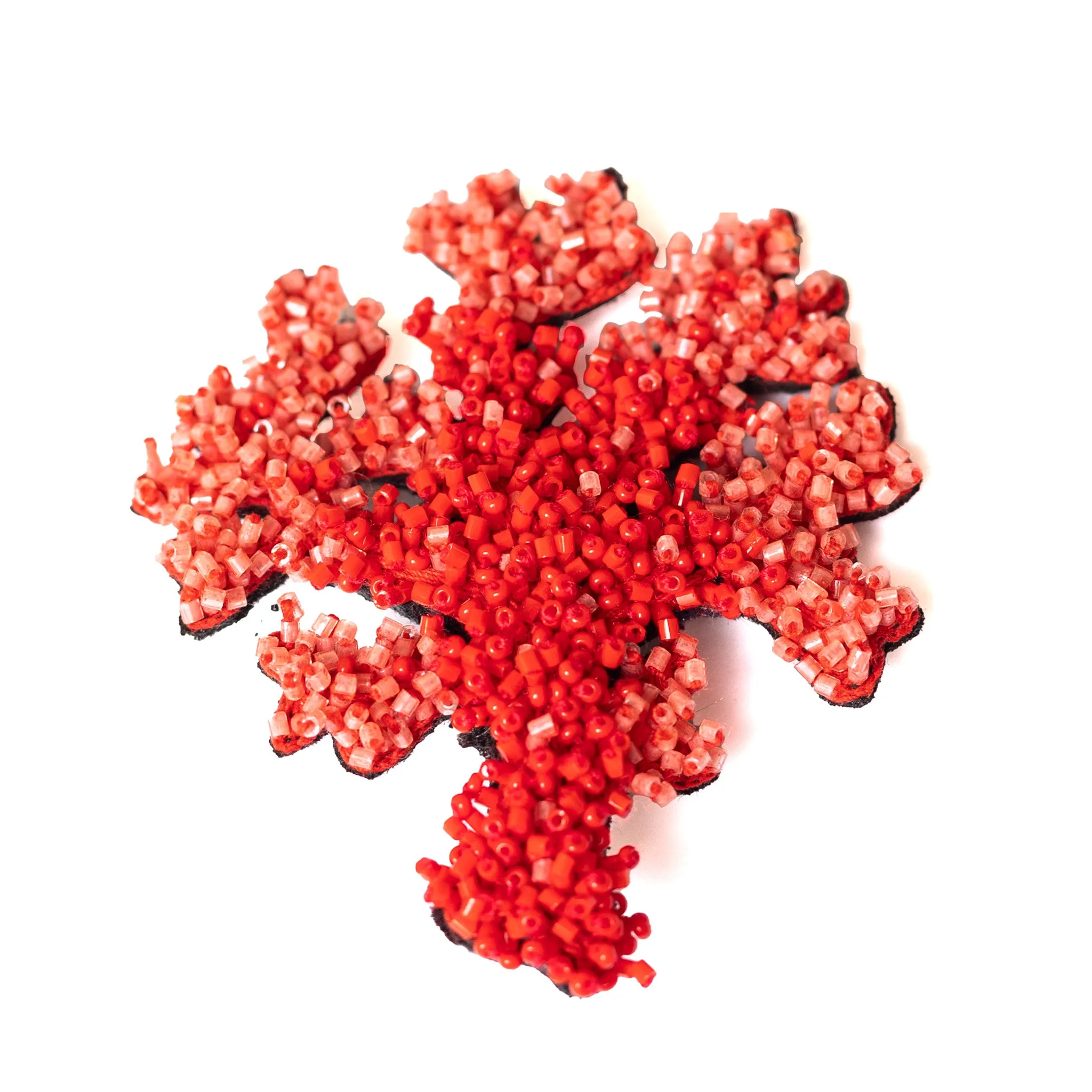 coral brooch