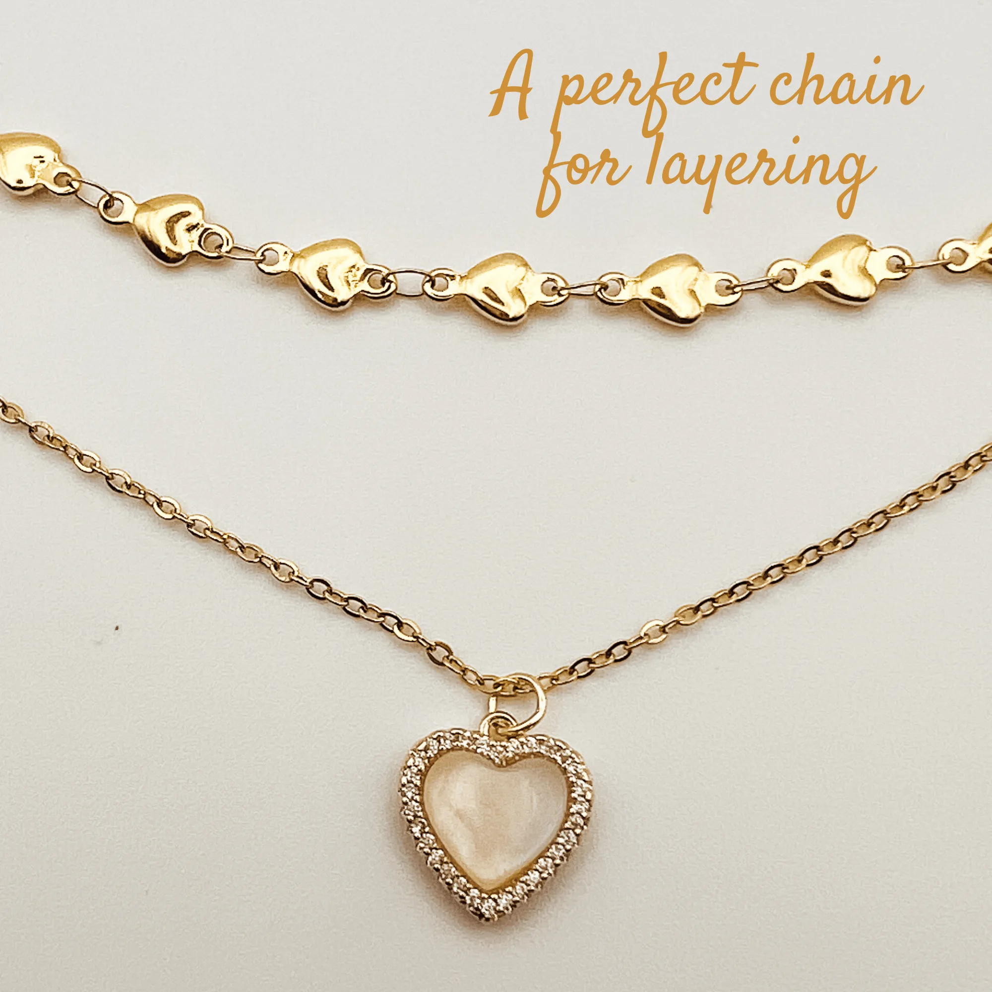 Dainty Heart Chain Necklace