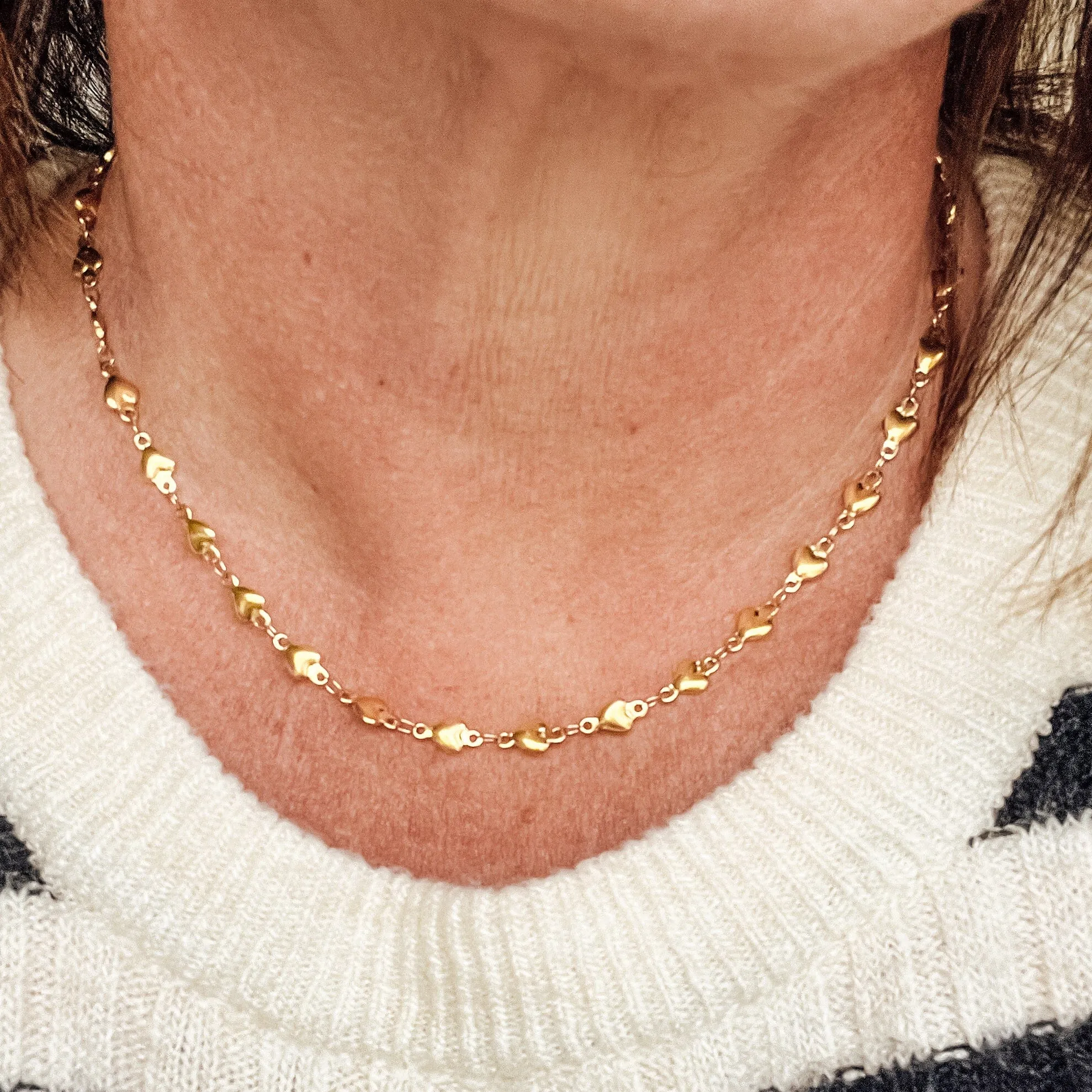 Dainty Heart Chain Necklace