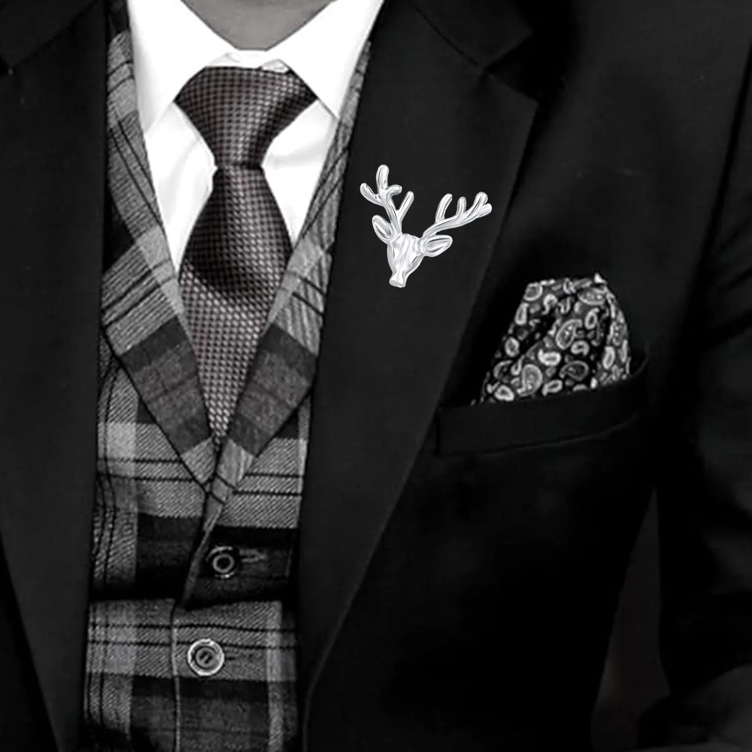 Deer-Face Shaped Brooch / Lapel Pin