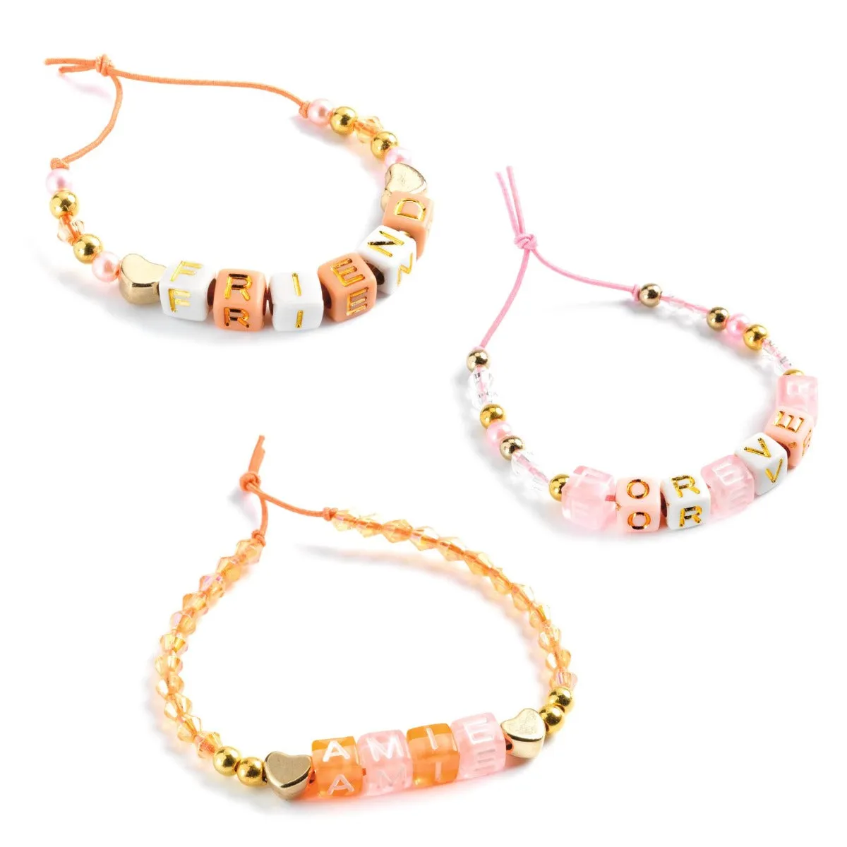 Djeco Alphabet Beads, Gold. Taylor Swift Style Bracelet Bead Set