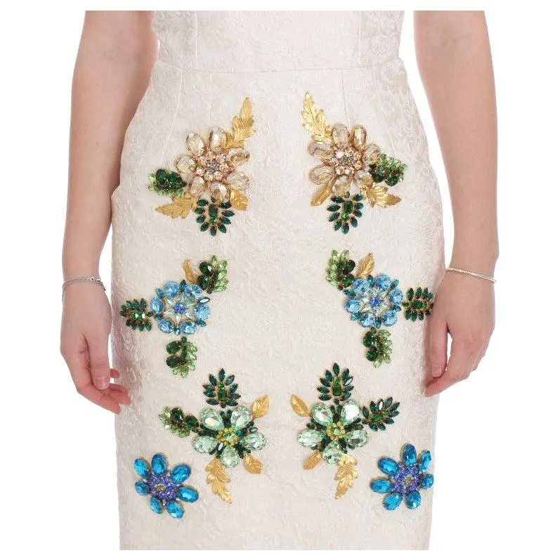 Dolce & Gabbana Elegant Floral Brocade Sheath Dress