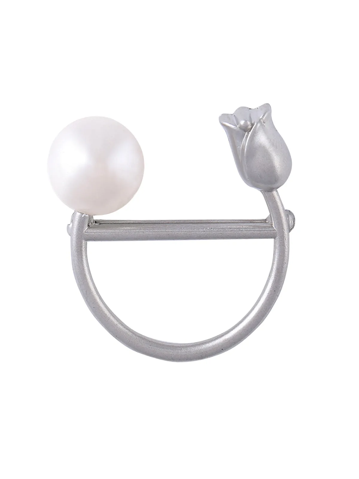 Elegant Pearl Rose Flower Fashion Brooch Pin