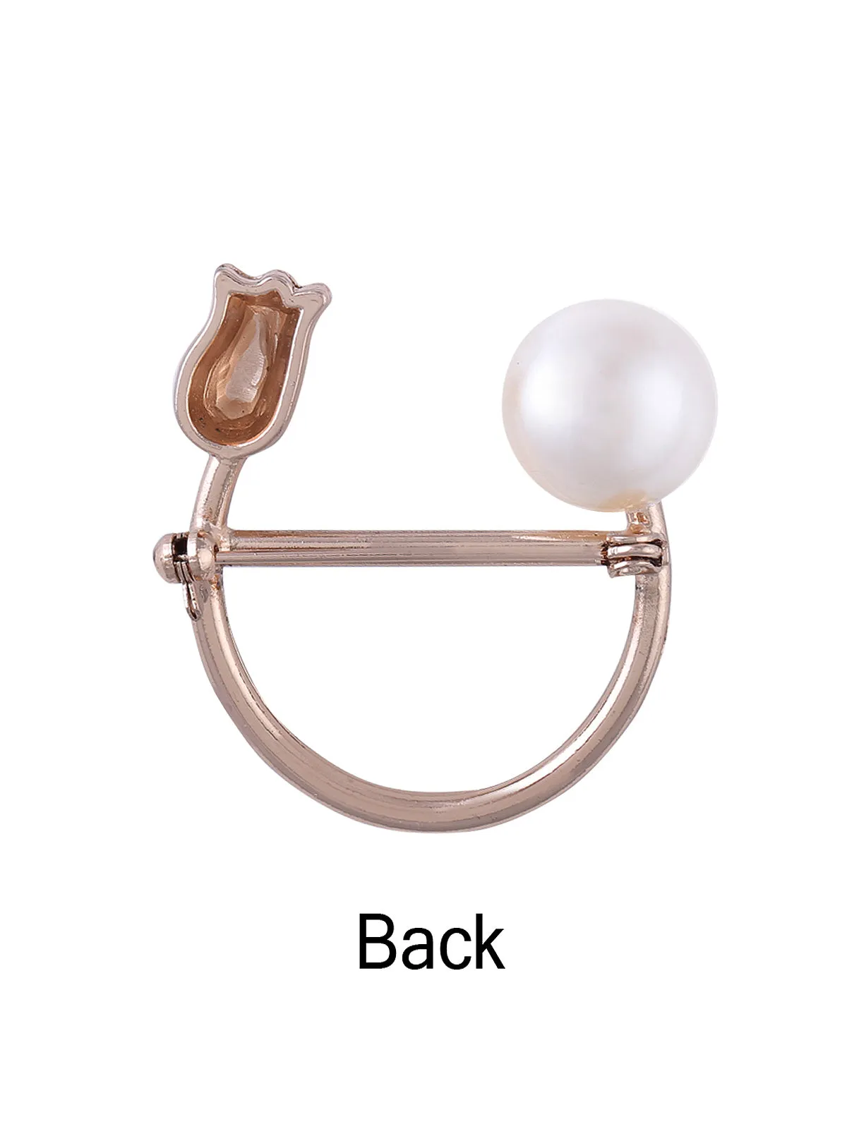 Elegant Pearl Rose Flower Fashion Brooch Pin