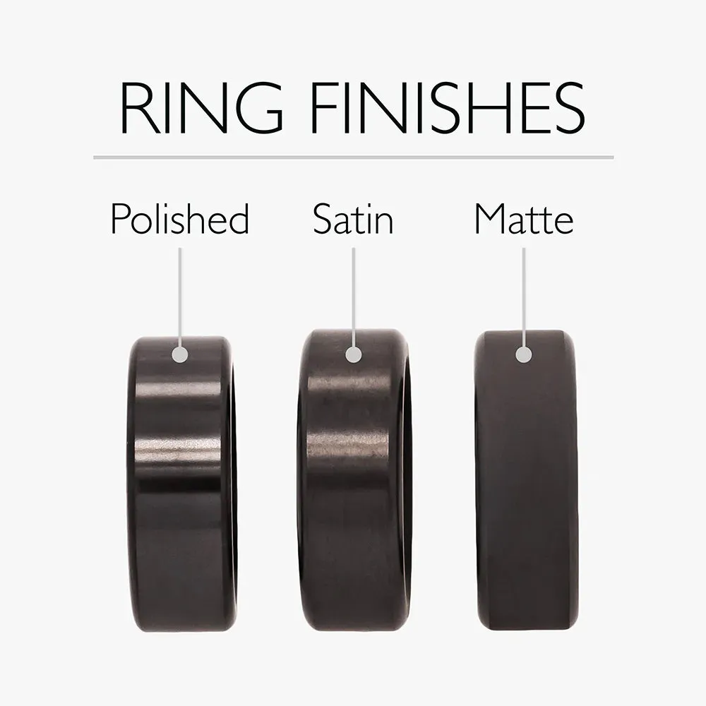 Elysium Black Diamond Ares White Diamond Wedding Ring