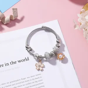 Ethnic Style,  Vintage Flower & Shell Beaded Bracelet