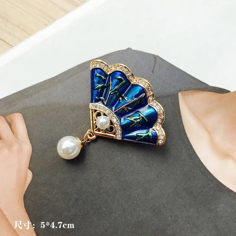 Exquisite Baroque French Retro Pearl Brooch Pin Badge Bag Brooches Jewelry For Women