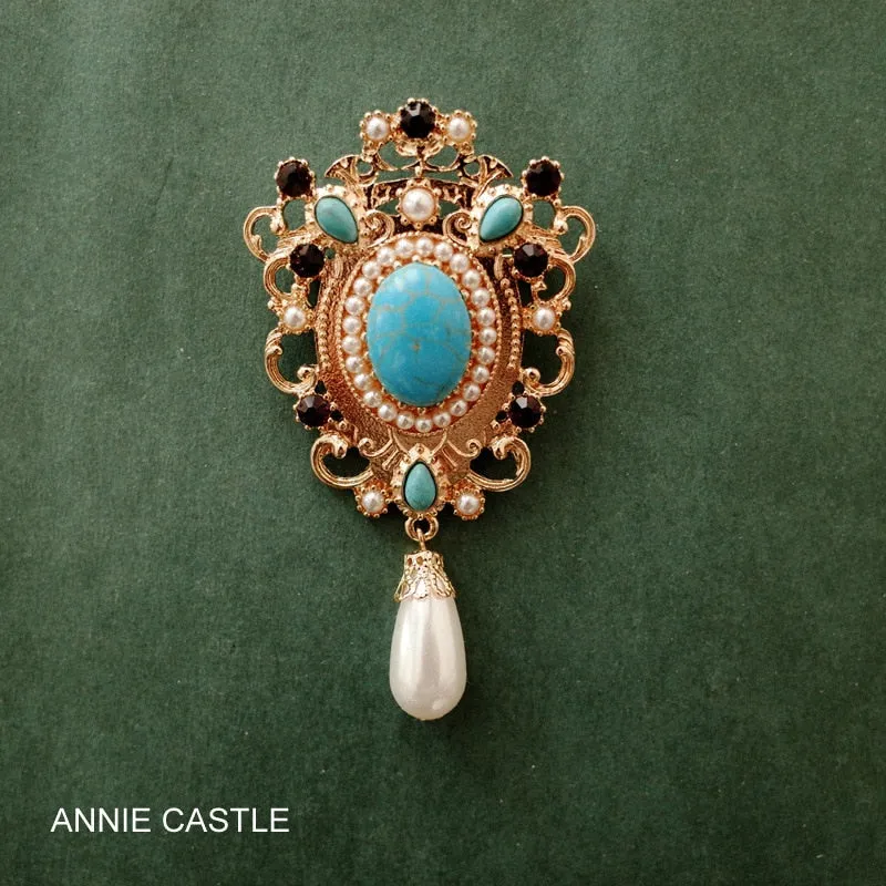 Exquisite Baroque French Retro Pearl Brooch Pin Badge Bag Brooches Jewelry For Women