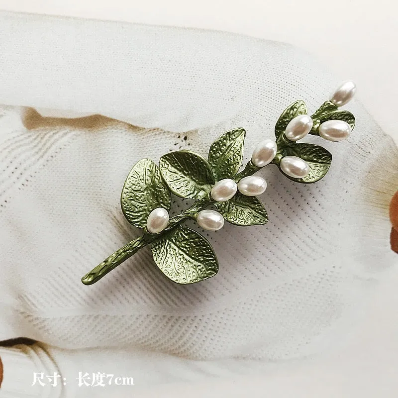 Exquisite Baroque French Retro Pearl Brooch Pin Badge Bag Brooches Jewelry For Women