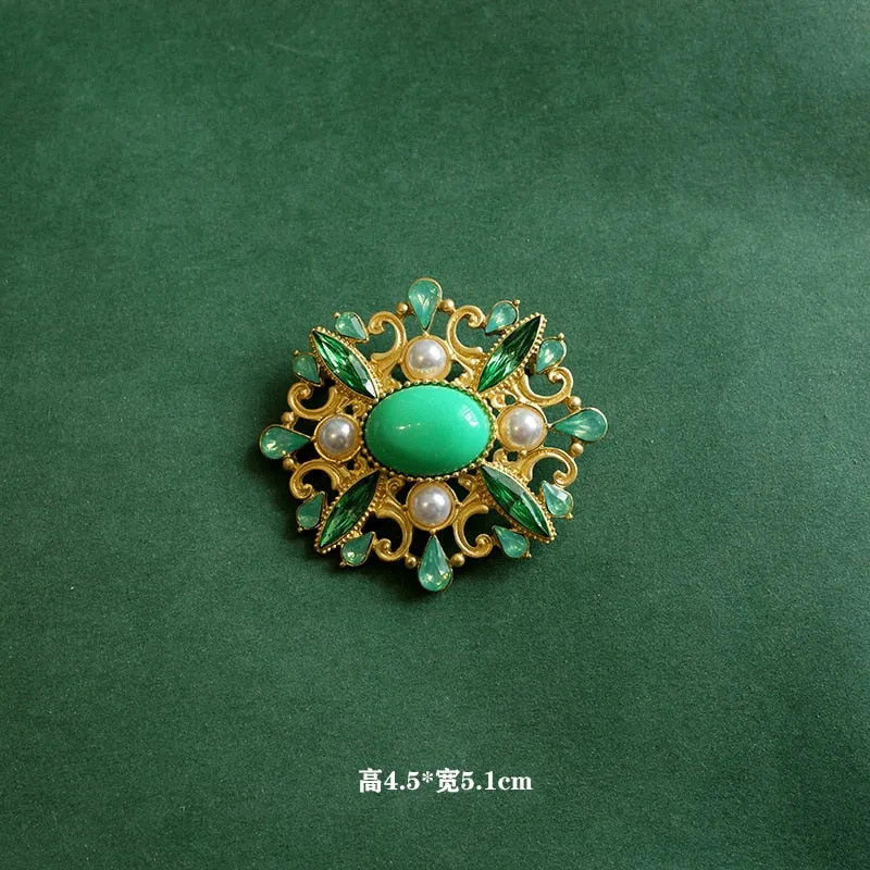 Exquisite Baroque French Retro Pearl Brooch Pin Badge Bag Brooches Jewelry For Women