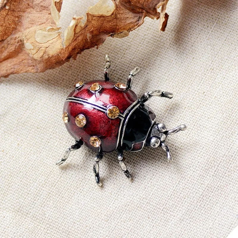 exquisite seven-star ladybug brooch