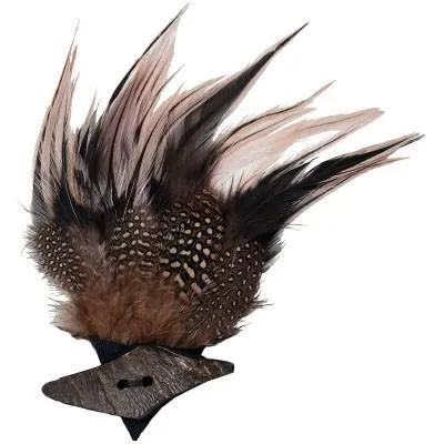 Feather Trim - Pink & Black