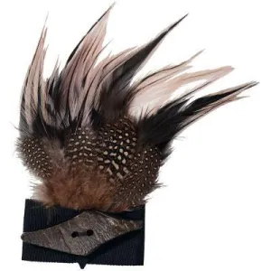 Feather Trim - Pink & Black