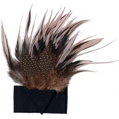 Feather Trim - Pink & Black