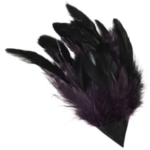 Feather Trim - Purple & Black