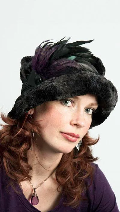 Feather Trim - Purple & Black