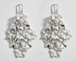 Flower Cascade Sterling Silver Earrings