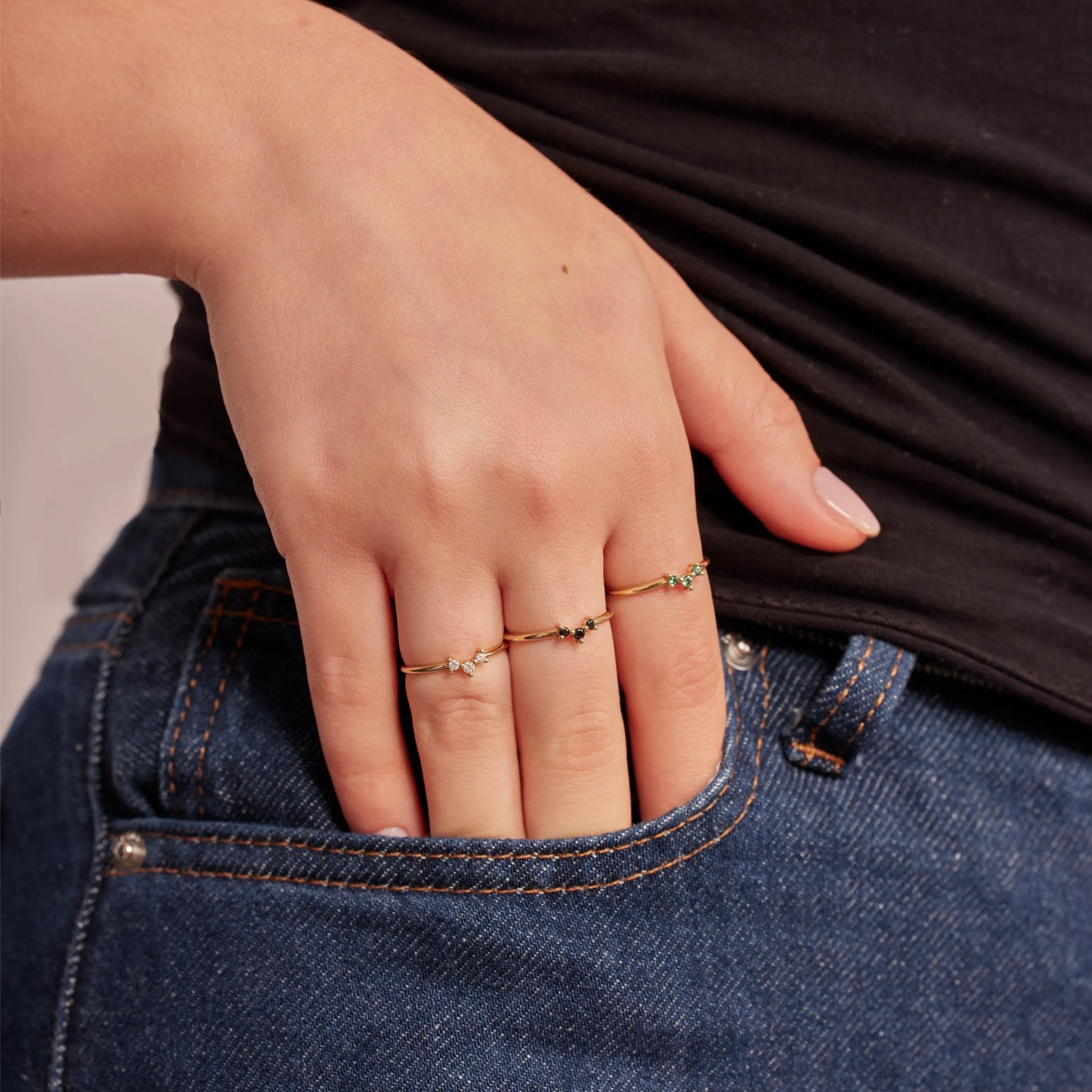 Frida Ring Black Diamonds