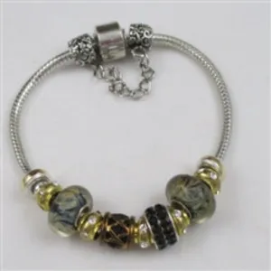 Gold and Black European Style Bracelet