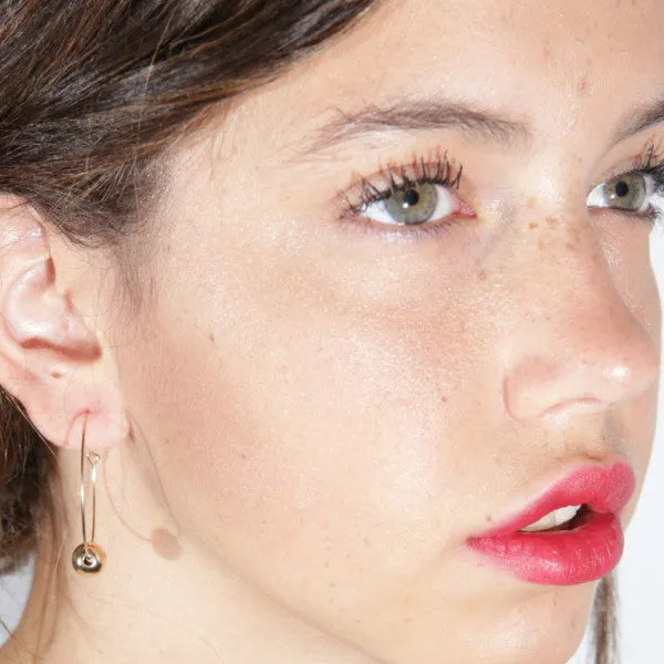 Gold Filled Hoop Bead Earrings