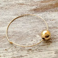 Gold Filled Hoop Bead Earrings