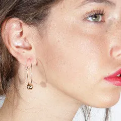 Gold Filled Hoop Bead Earrings