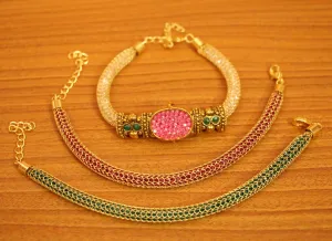 GOLD LOOK MULTICOLOUR CHANGEABLE BRACELET
