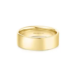 Gold Smooth Band 6mm